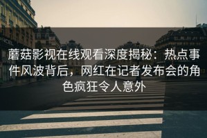 蘑菇影视在线观看深度揭秘：热点事件风波背后，网红在记者发布会的角色疯狂令人意外