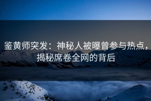 鉴黄师突发：神秘人被曝曾参与热点，揭秘席卷全网的背后