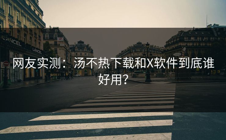 网友实测：汤不热下载和X软件到底谁好用？