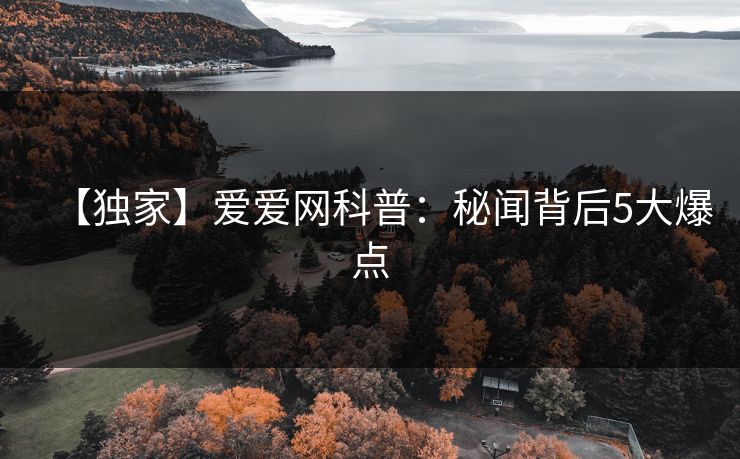 【独家】爱爱网科普：秘闻背后5大爆点