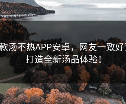 爆款汤不热APP安卓，网友一致好评，打造全新汤品体验！