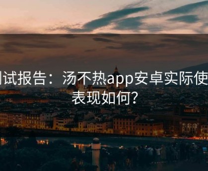 测试报告：汤不热app安卓实际使用表现如何？