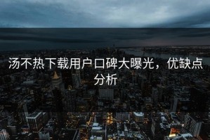 汤不热下载用户口碑大曝光，优缺点分析