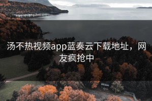 汤不热视频app蓝奏云下载地址，网友疯抢中