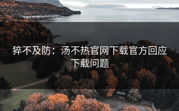 猝不及防：汤不热官网下载官方回应下载问题