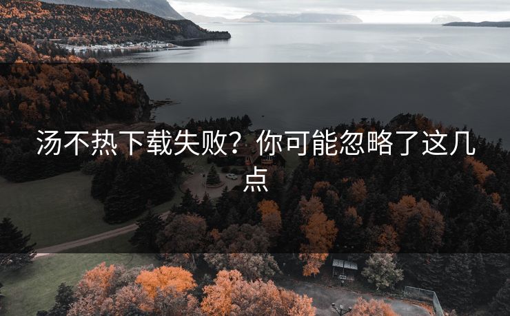 汤不热下载失败？你可能忽略了这几点