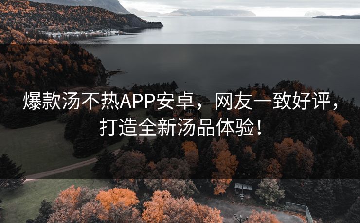 爆款汤不热APP安卓，网友一致好评，打造全新汤品体验！